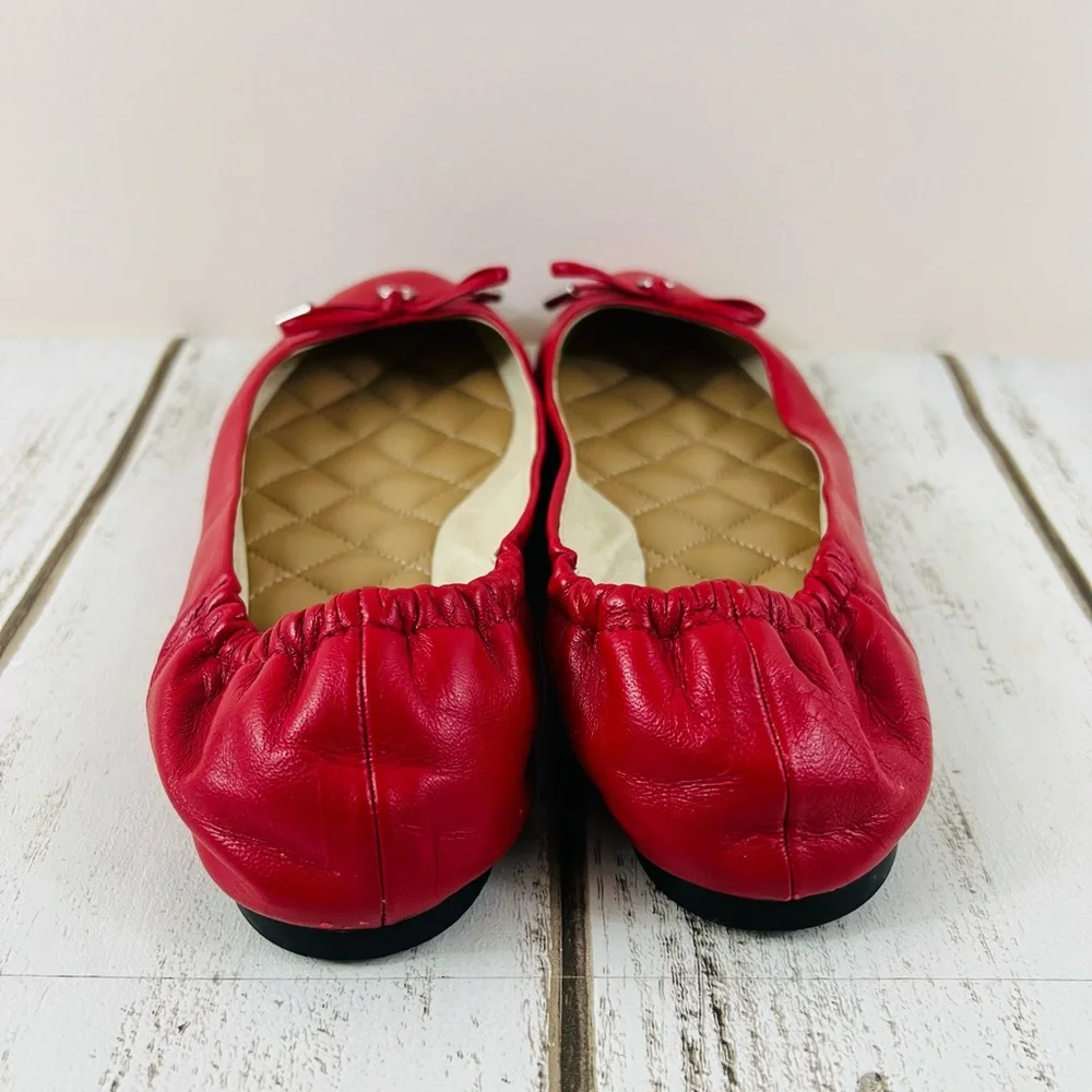 Michael Kors Red Ballet Flats Sz.8 - Picture 5 of 9